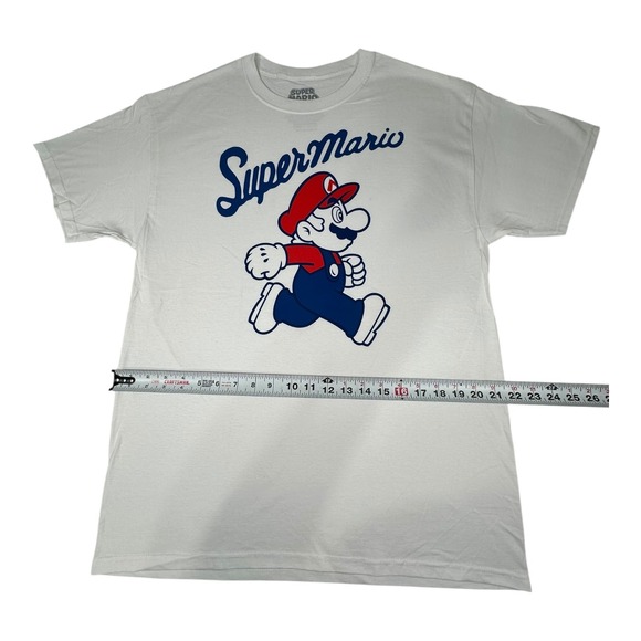 Super Mario T-Shirt Graphic Tee Nintendo‎ Gaming White Cotton Mens L NEW - Picture 6 of 8